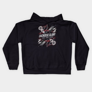 Lacrosse Glory: Sweat, Heart, Victory Kids Hoodie